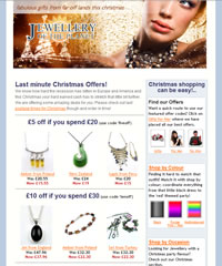 Jewellery of the Planet - Christmas Email